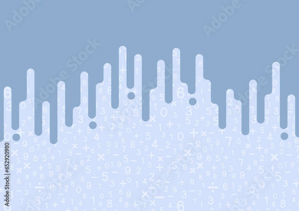 Fototapeta Creative abstract math symbol random number decoration background