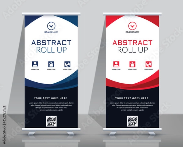 Obraz business standee roll up banner design template