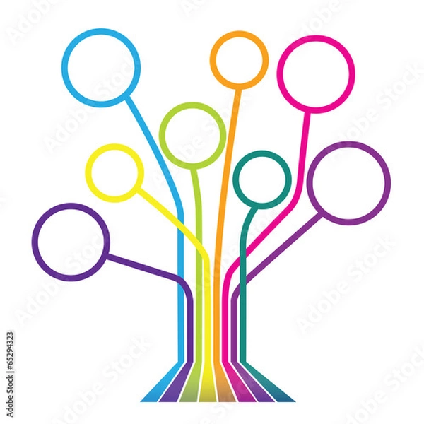 Obraz Communication tree