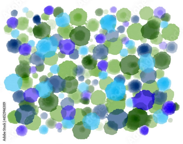 Obraz Watercolor Bubble Scatter with Transparent Background Background Design