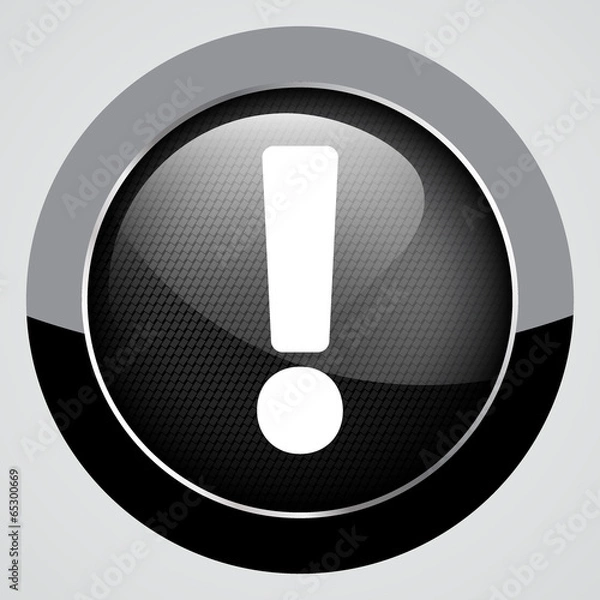 Fototapeta Exclamation web icon background
