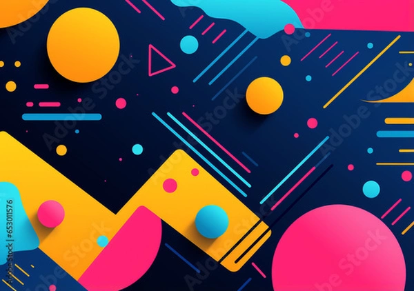 Obraz Spectrum in Shapes Multicolor Abstract Wonderland Dynamic Geometric Palette Multicolor Background Art