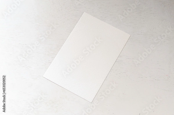 Fototapeta 無地のポストカード｜水彩紙の質感｜モックアップ
