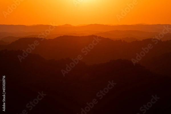 Obraz Evening Sky and Mountains