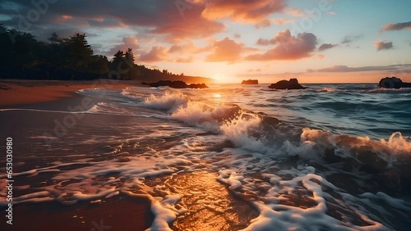 Obraz Beautiful Sunset on The Beach