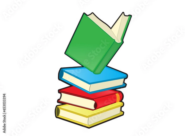 Obraz cartoon school books