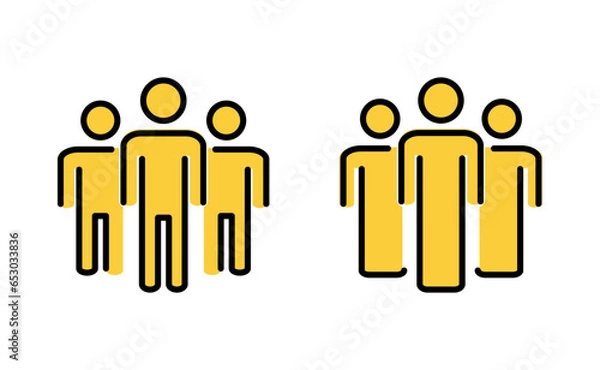 Fototapeta People icon set for web and mobile app. person sign and symbol. User Icon vector