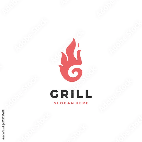 Obraz Grill steak logo vector