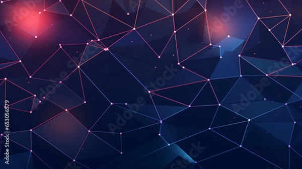 Obraz High-tech futuristic technology abstract technology particle mesh style background