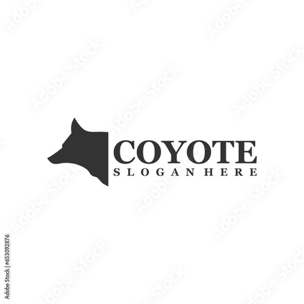 Obraz Wolf Head logo design Vector. Coyote logo design template Illustration