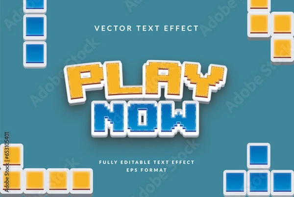 Obraz Editable text effect game cartoon style