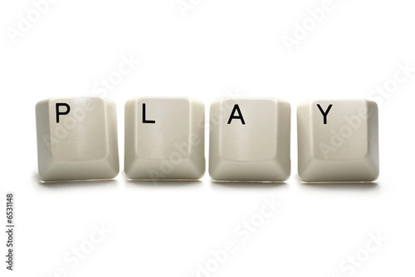 Fototapeta Play - computer keys