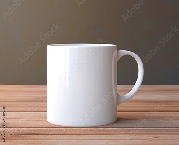 Fototapeta Blank mug mock-up to use for creating and editing clothing samples. Generative Ai