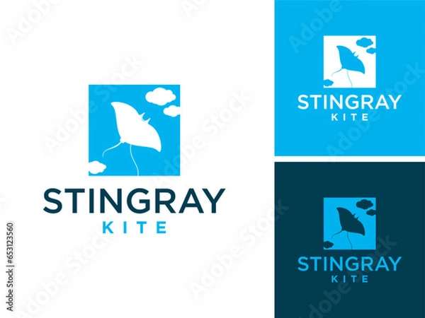 Obraz Vector stingray kite sky outdoor logo