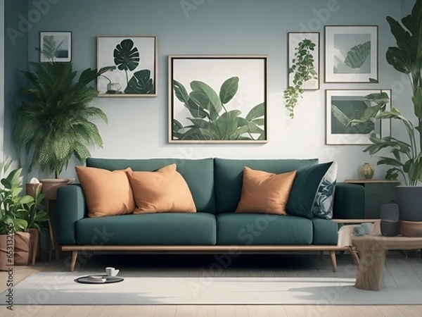 Obraz living room interior with sofa