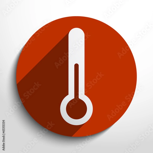 Fototapeta Vector thermometer web icon