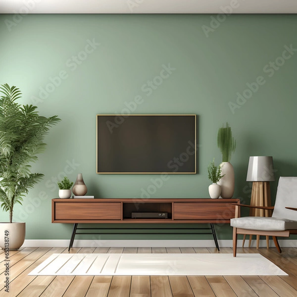 Fototapeta modern living room with sofa, and TV