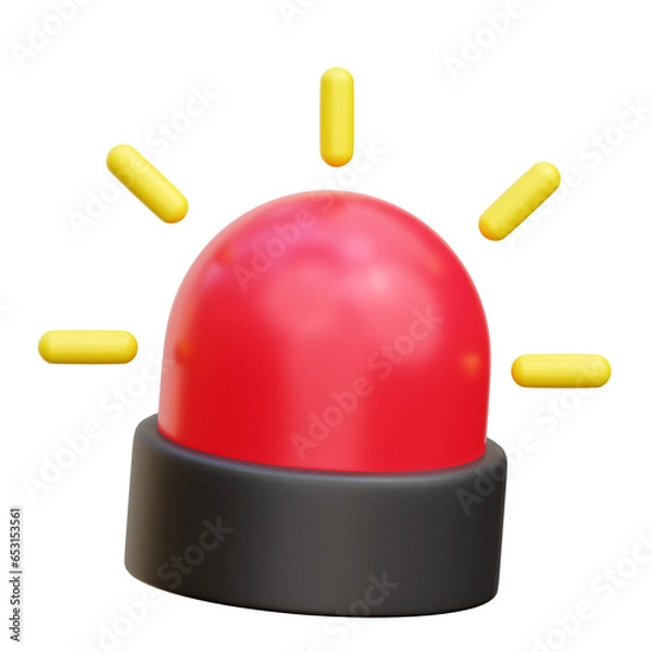 Obraz Ambulance siren 3d Icon Illustrations