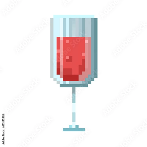 Obraz pixel wine glass