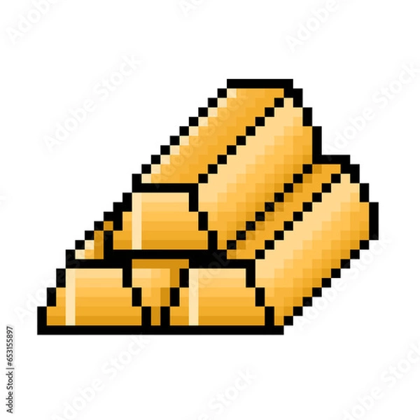 Obraz pixel gold bar