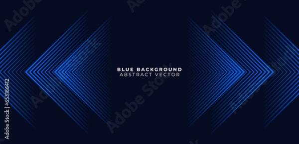 Fototapeta Abstract futuristic technology lines background with overlapping blue light effects. Very suitable for poster, banner, cover, landing page, advertisement, wallpaper, etc.	