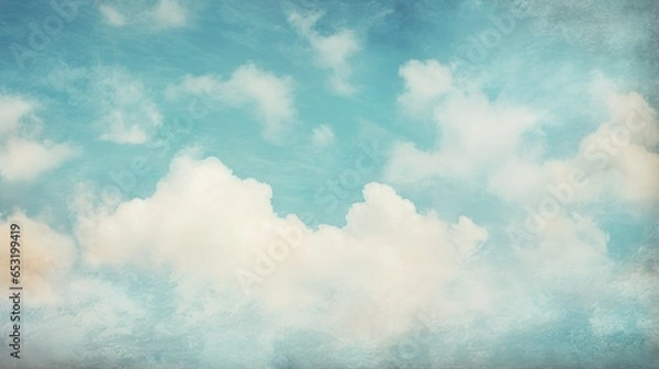 Obraz Blue sky and clouds painting background