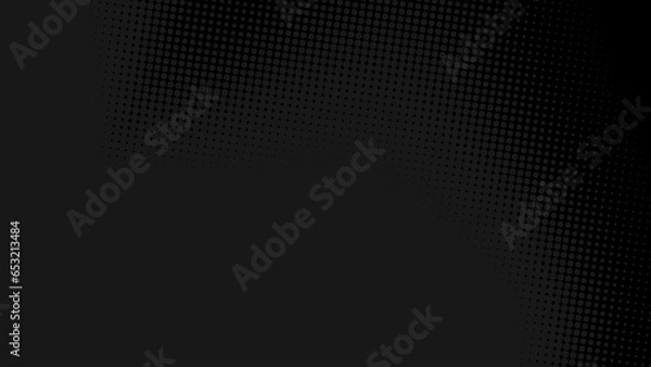 Obraz Abstract dots halftone black gray color pattern gradient texture background.