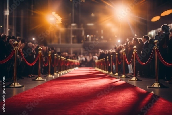 Obraz red carpet welcoming guests generative ai