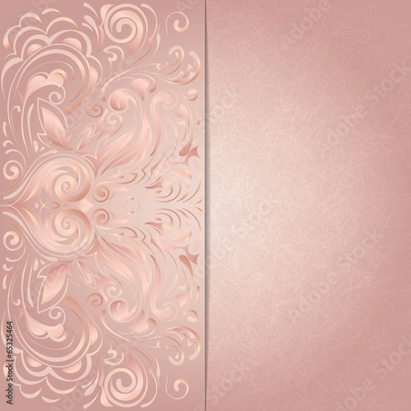 Obraz background for invitation with pink floral pattern