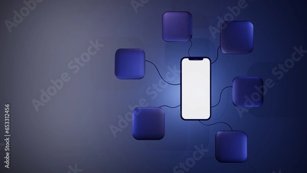 Obraz Telefone celular 3D reenderizado