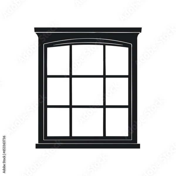 Fototapeta window frame illustration