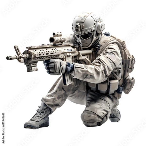 Fototapeta a soldier on fire