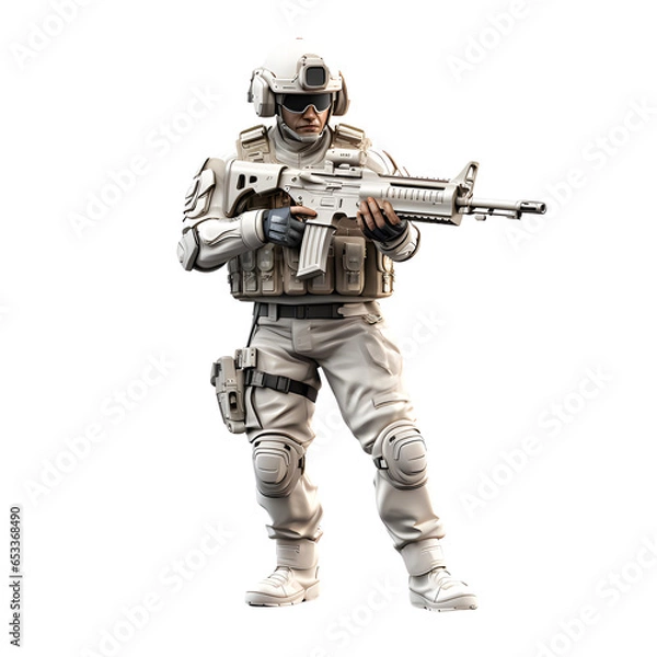 Fototapeta a soldier on fire