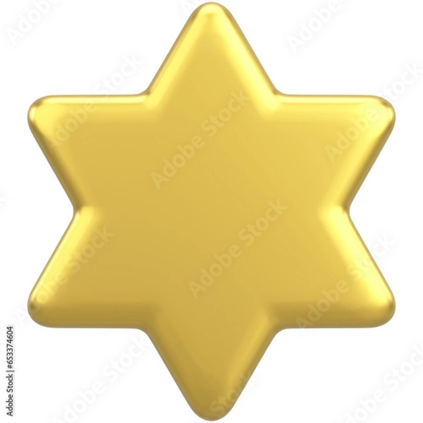 Obraz 3D Star. Star Shape. 3D illustration.