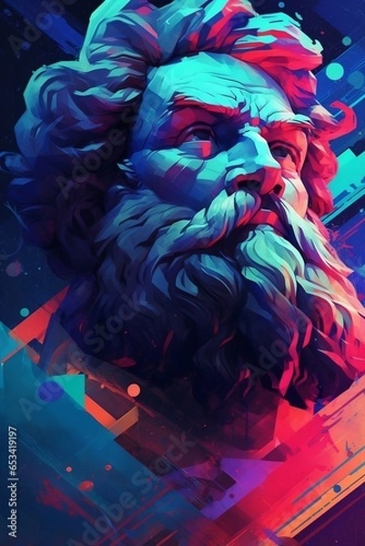 Obraz Cyber-Myth - Greek God Zeus #1