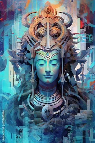 Obraz Cyber-Myth - Hindu God Shiva #4