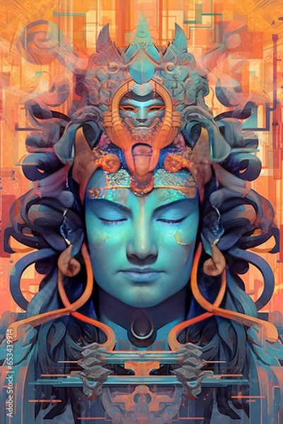 Obraz Cyber-Myth - Hindu God Shiva #2