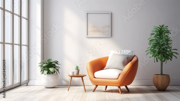Fototapeta Room with cozy Armchair