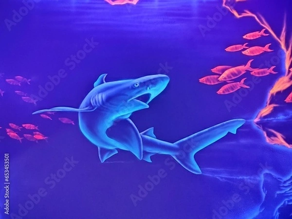 Obraz painted shark