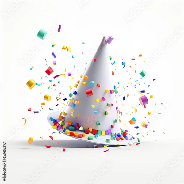 Fototapeta abstract colorful background with confetti