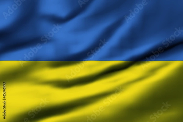 Obraz Waving flag, design 1 - Ukraine