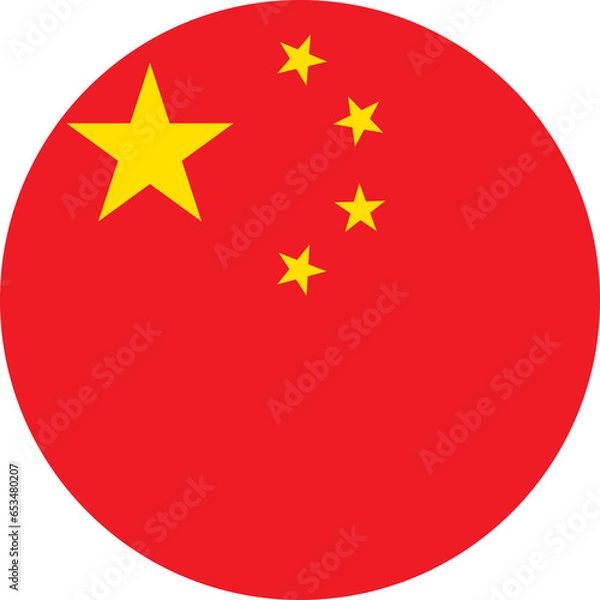 Obraz China Flag Round Icon