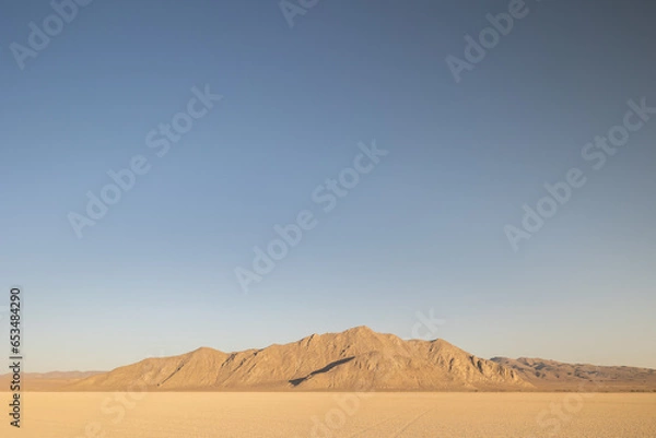 Fototapeta Empty Lakebed with Mountain 
