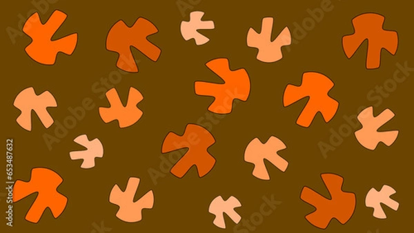 Obraz A 16 x 9 ratio image with Fall Autumn colors and implication. Dark background.