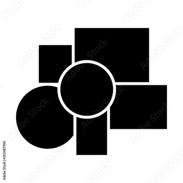 Fototapeta Templates collage 6 frame photos.Template of moodboard. Vector illustration.