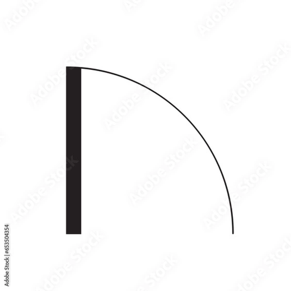 Fototapeta door plan icon design vector isolated