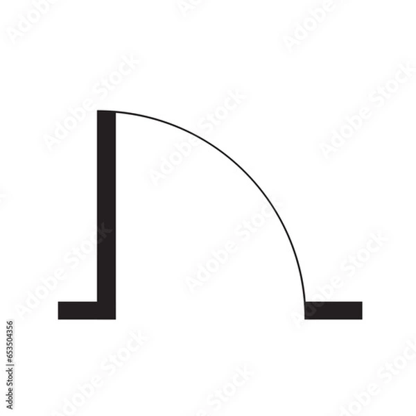 Fototapeta door plan icon design vector isolated