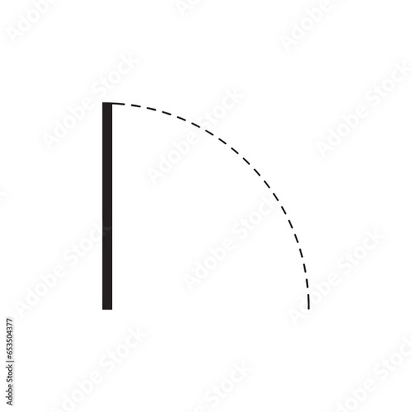 Fototapeta door plan icon design vector isolated