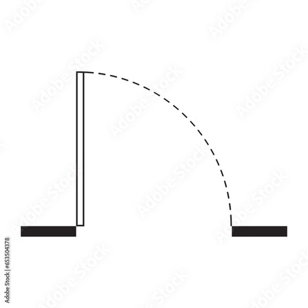 Fototapeta door plan icon design vector isolated