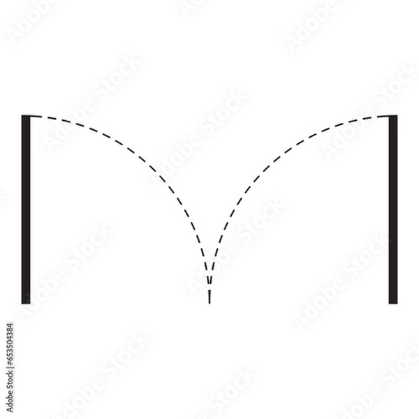 Fototapeta door plan icon design vector isolated